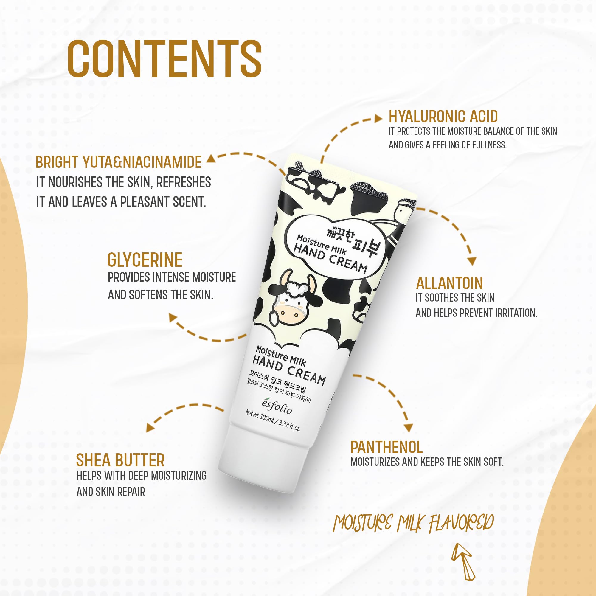 Esfolio crema de manos apta para todo tipo de piel.