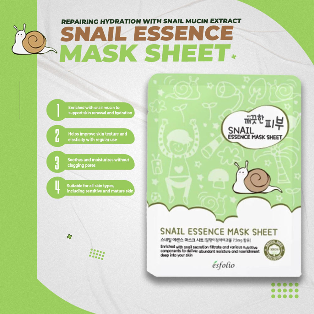Esfolio esencia de caracol textura suave mejora absorción
