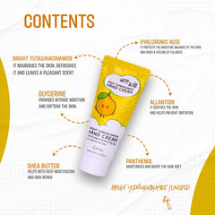 Esfolio Yuja Vitamina C crema de manos, hidratación prolongada para piel seca.