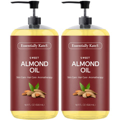Essentially KateS Aceite de Almendra Dulce, botella vertido, hidratación suave para la piel.