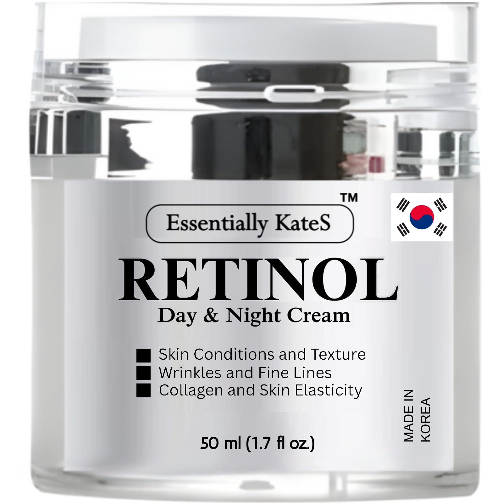 Essentially KateS Retinol Cream bottle close-up showing hydrating eye-area care