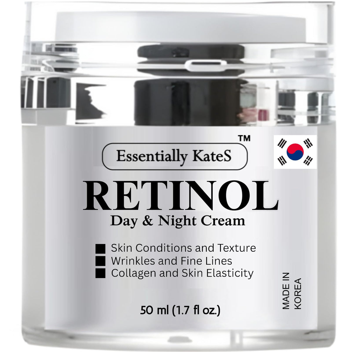 Essentially KateS Retinol Cream bottle close-up showing hydrating eye-area care