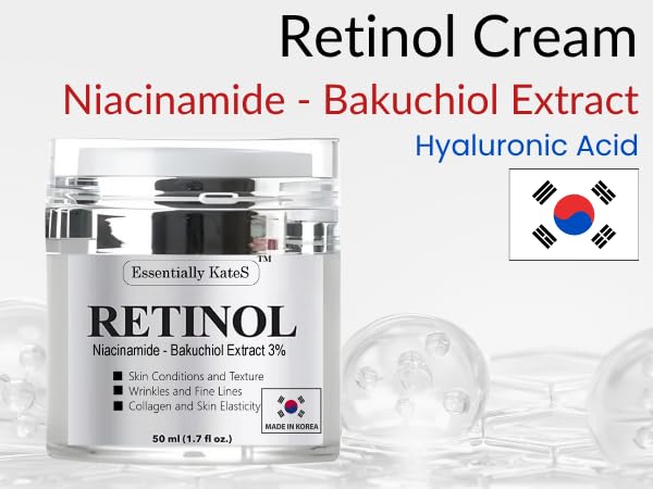 Essentially KateS Retinol Cream packaging front highlighting premium skincare
