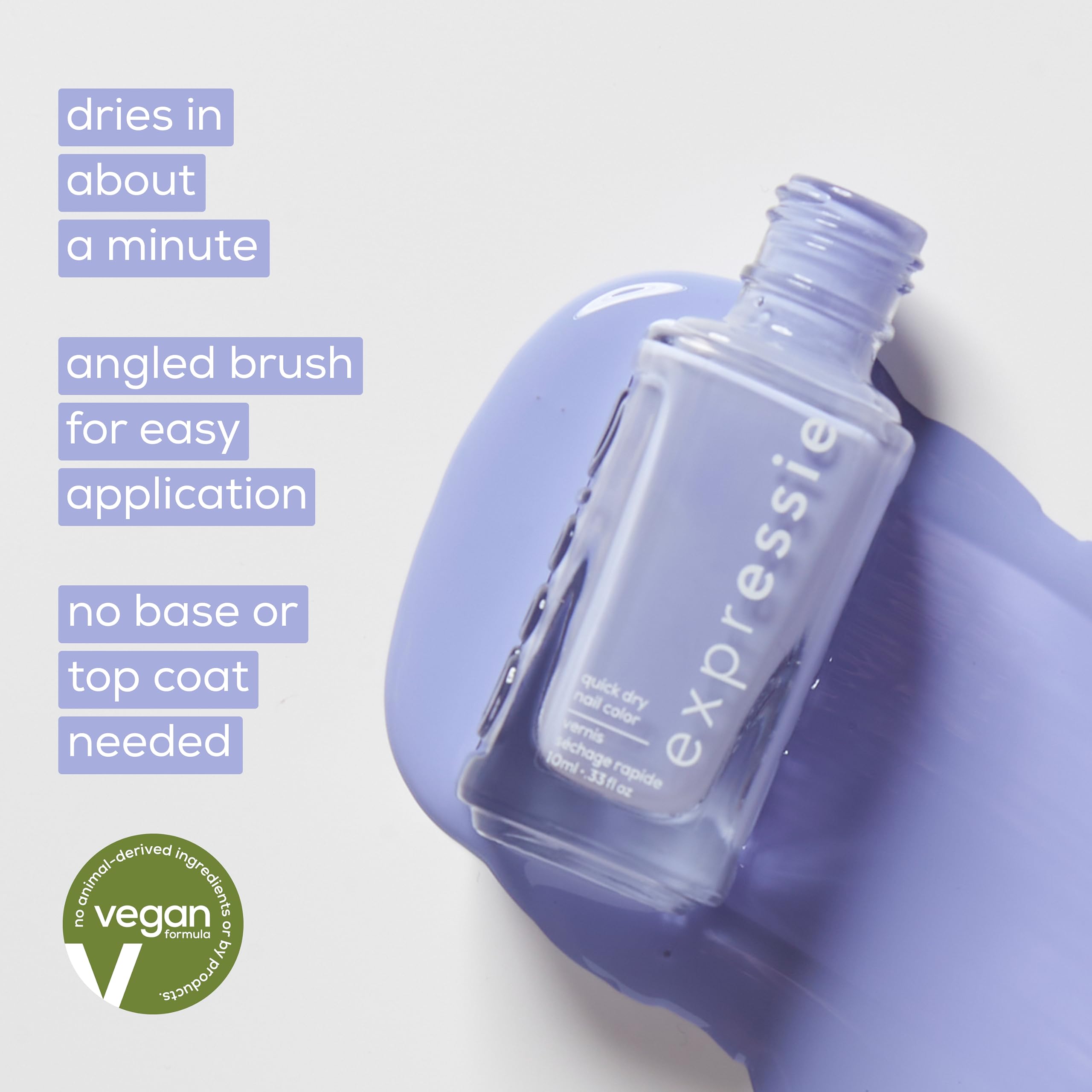 essie Expressie se seca en un minuto sin base ni capa superior.