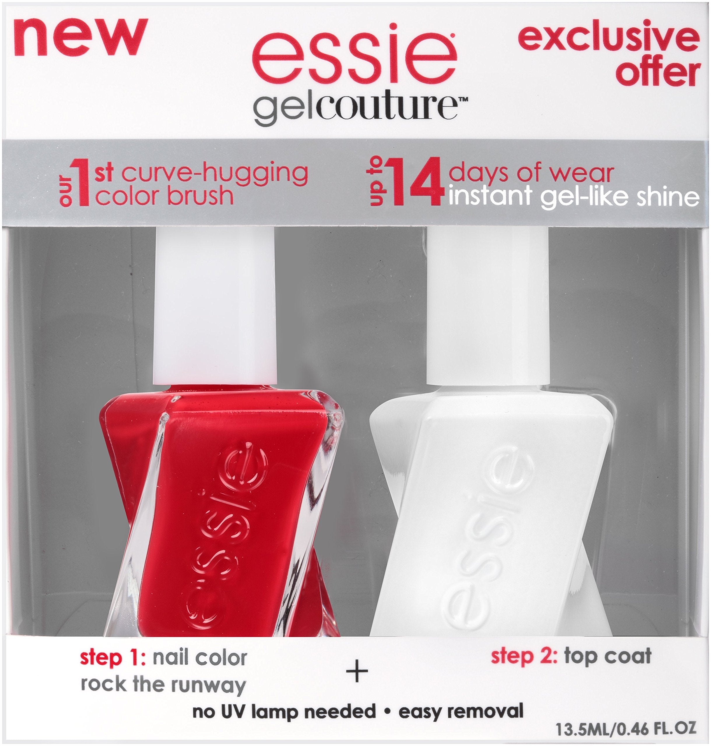 essie Gel Couture capa superior, brillo tipo gel y secado rápido para uñas