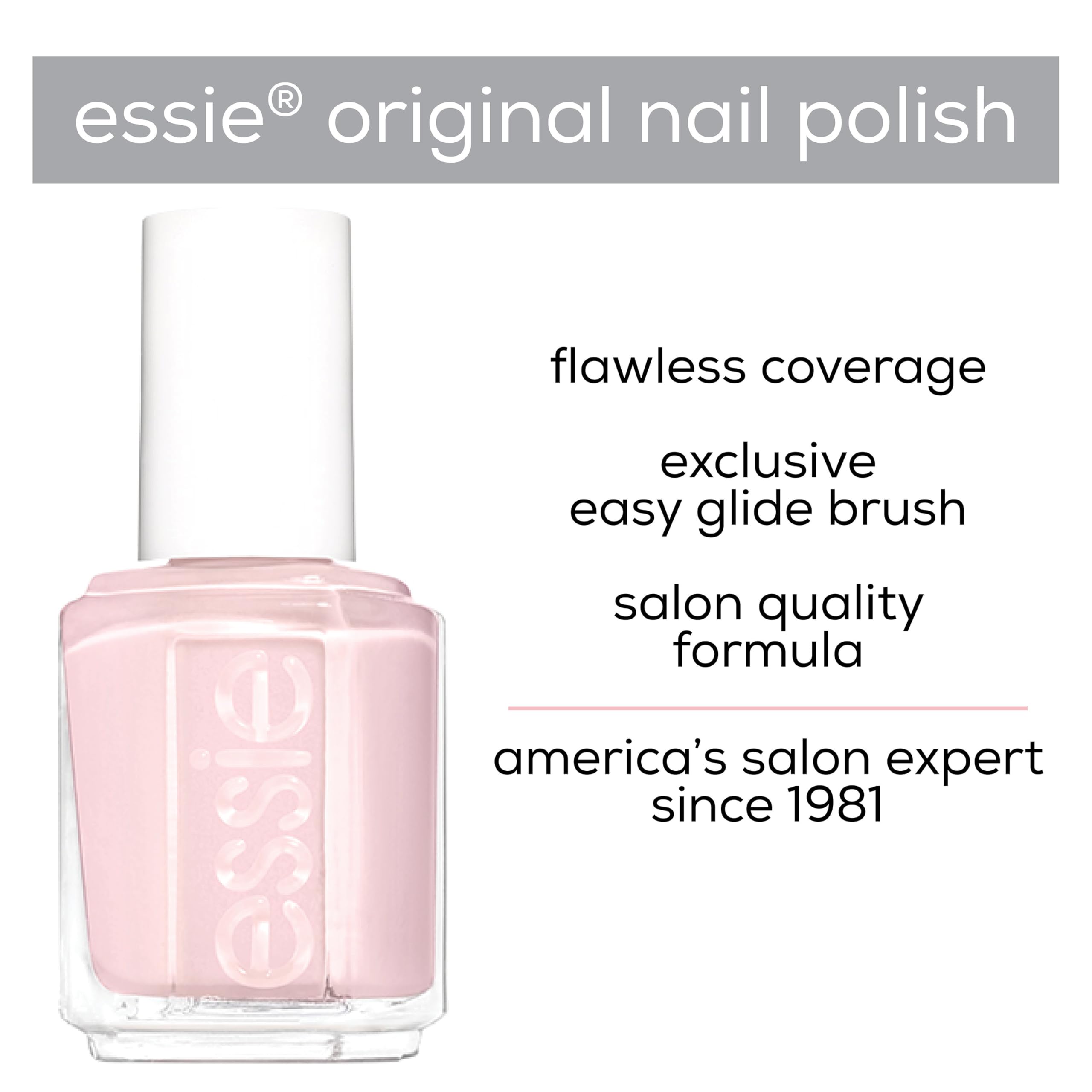 essie Lilacism es vegano y libre de 8 sustancias, con cuidado de uñas.
