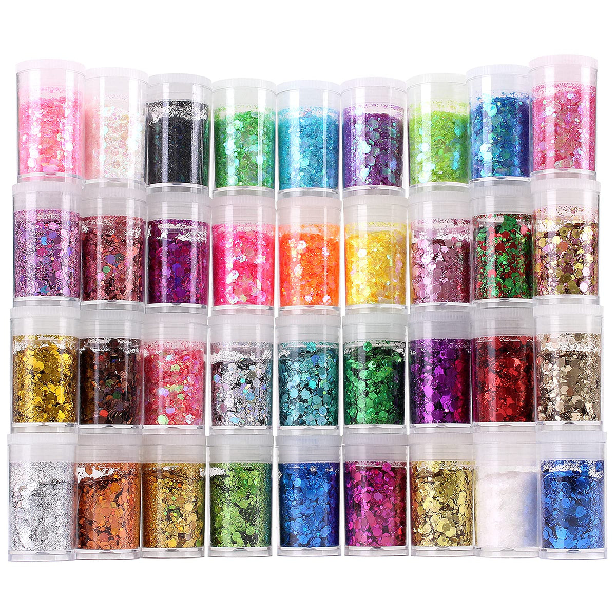 Estanoite purpurina: botellas de colores para uñas y resina
