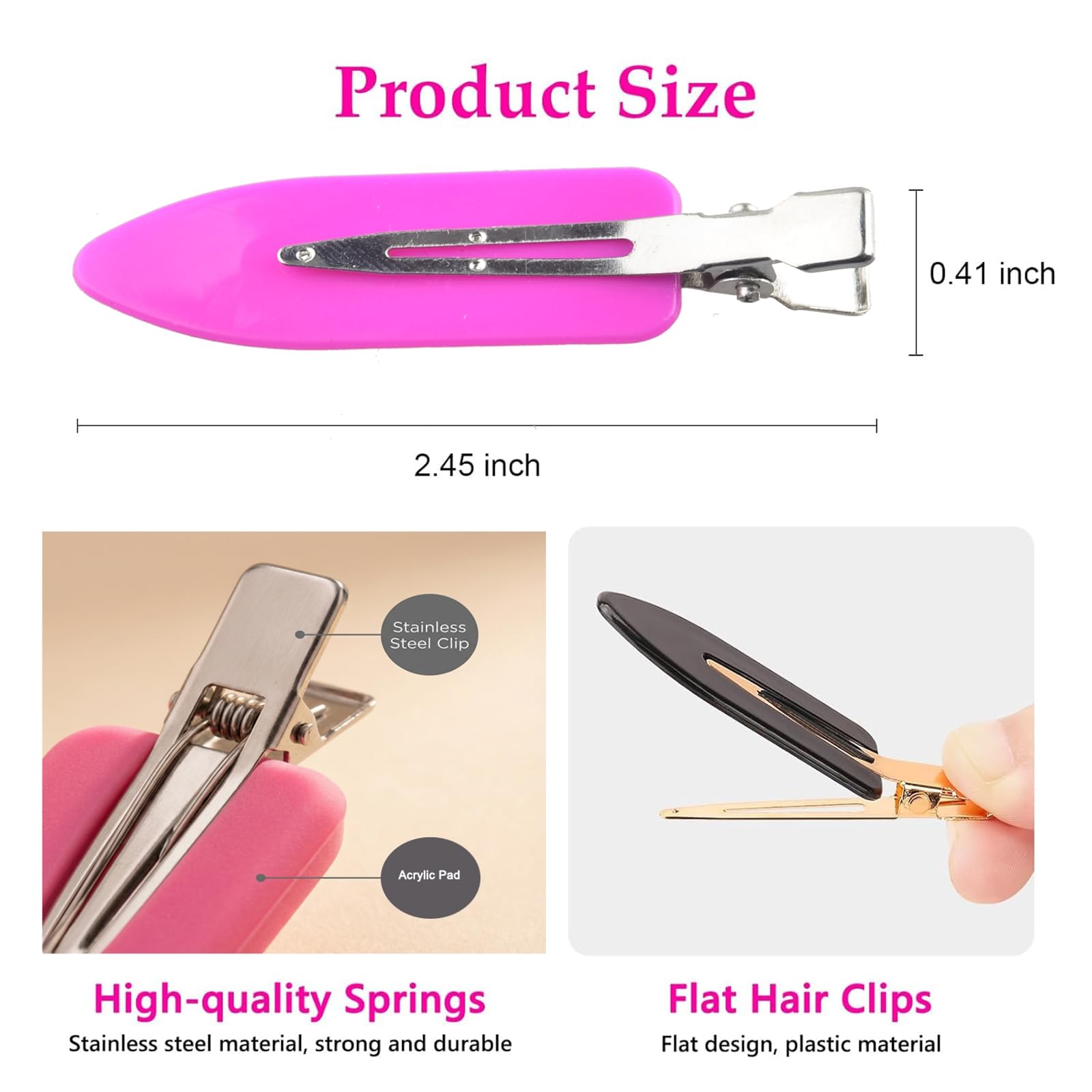 Eswala clip pelo suave, material ligero para uso cómodo.