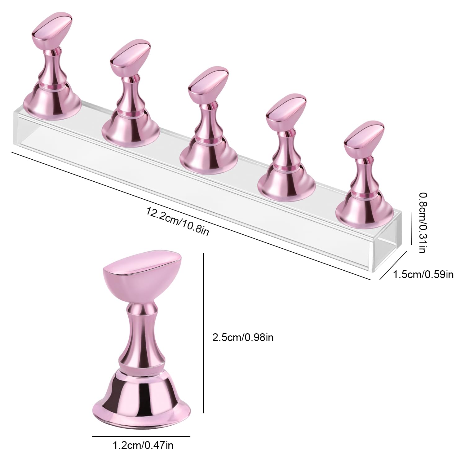 Stand de uñas acrílicas Etercycle para práctica y exhibición.