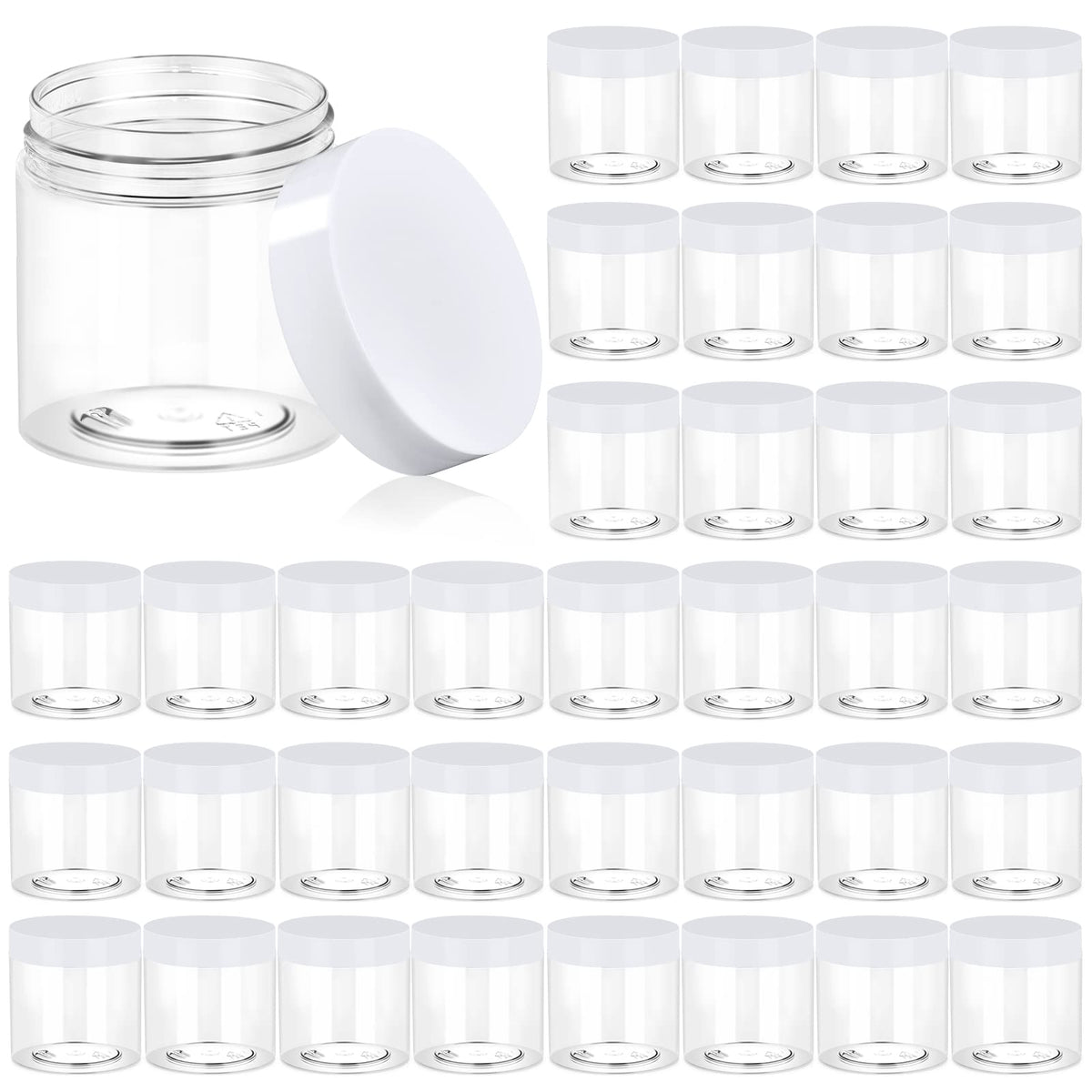 Frascos Eternal Moment 120 ml con tapa blanca para muestras cosméticas.