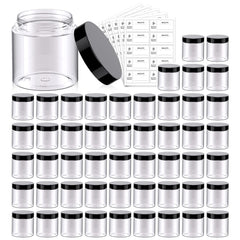 Frascos Eternal Moment redondos y transparentes de 4 oz, ideales para cosméticos y muestras