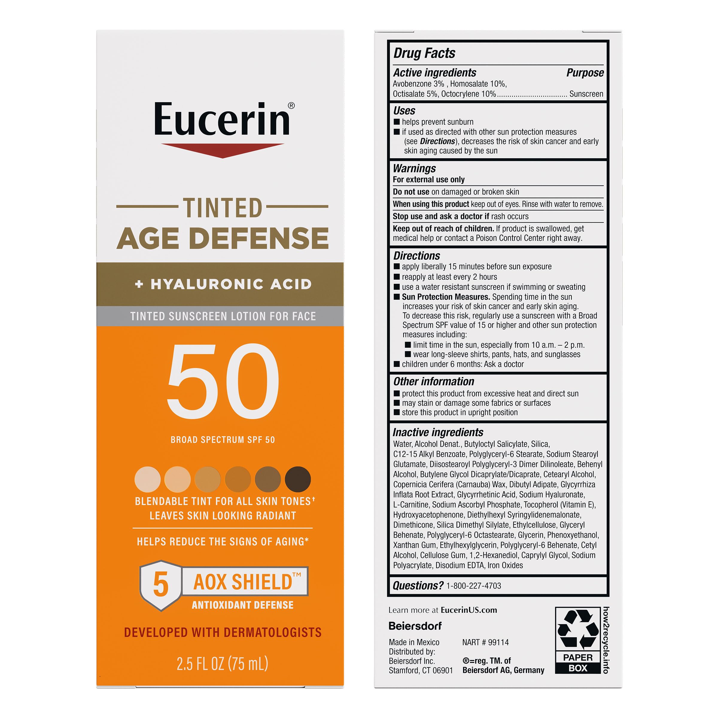 Fórmula no comedogénica de Eucerin que no obstruye poros