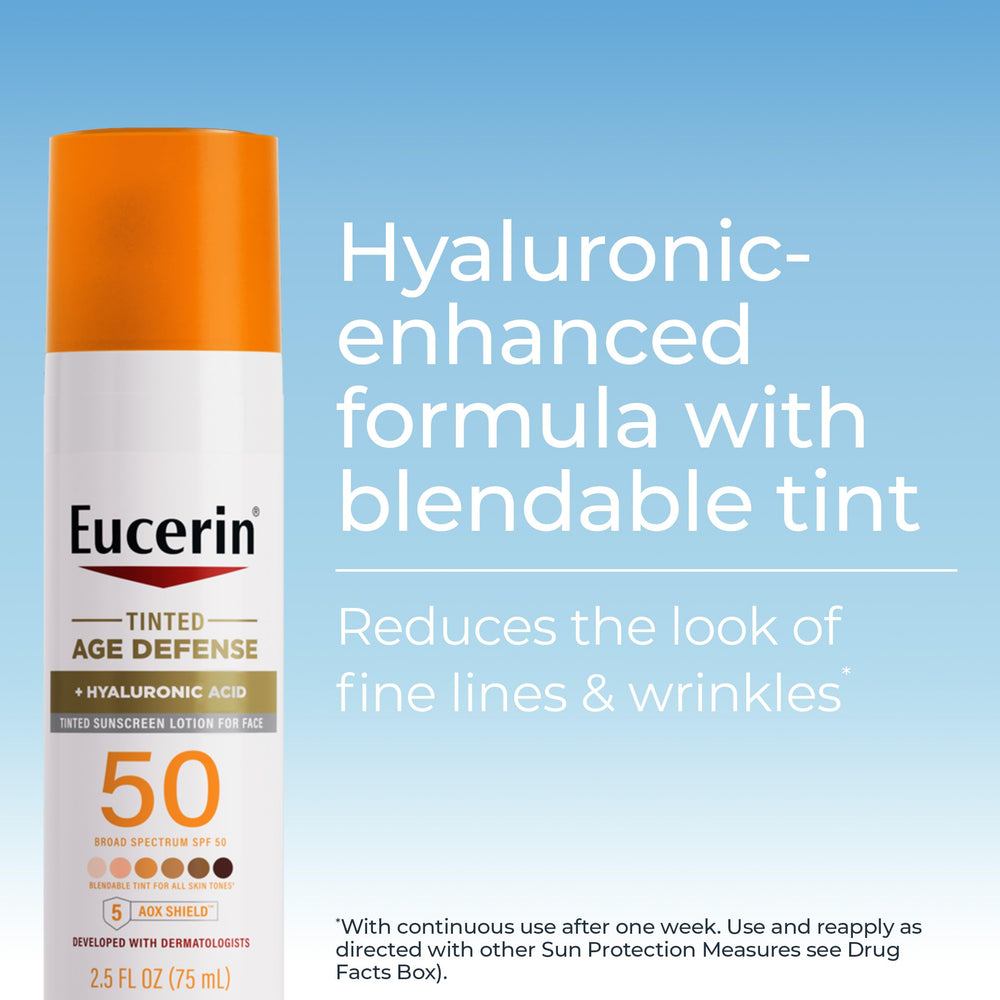 Textura ligera de Eucerin con tinte que se funde con la piel