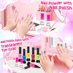 Polvo rosado de EULRGAUS para realzar uñas con brillo suave