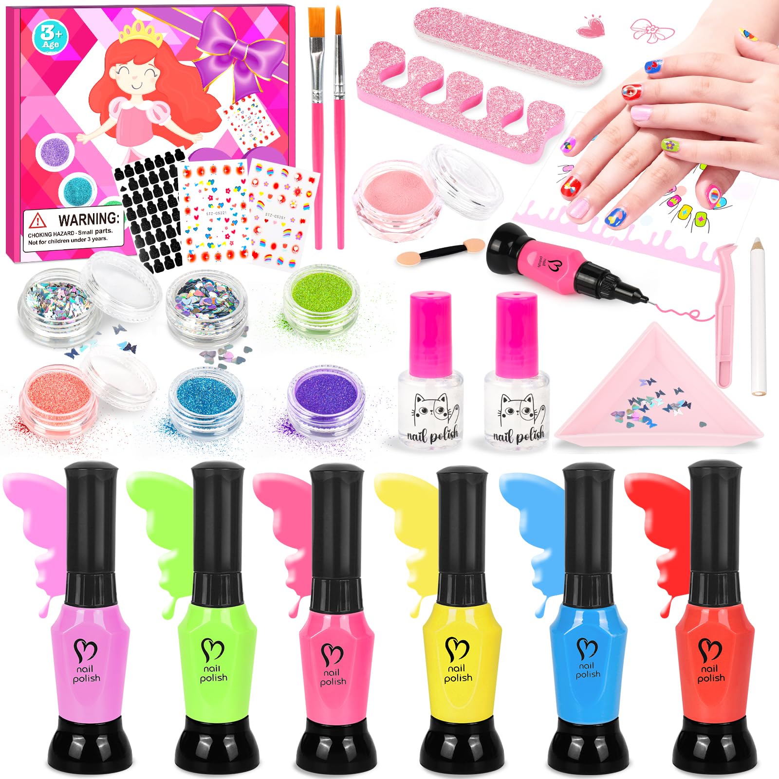 Set de esmaltes para uñas de EULRGAUS, colorido y seguro para juego
