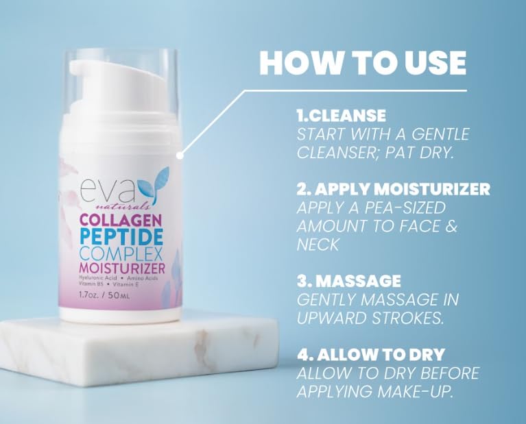 Péptidos de colágeno de Eva Naturals, mejoran la elasticidad de la piel.