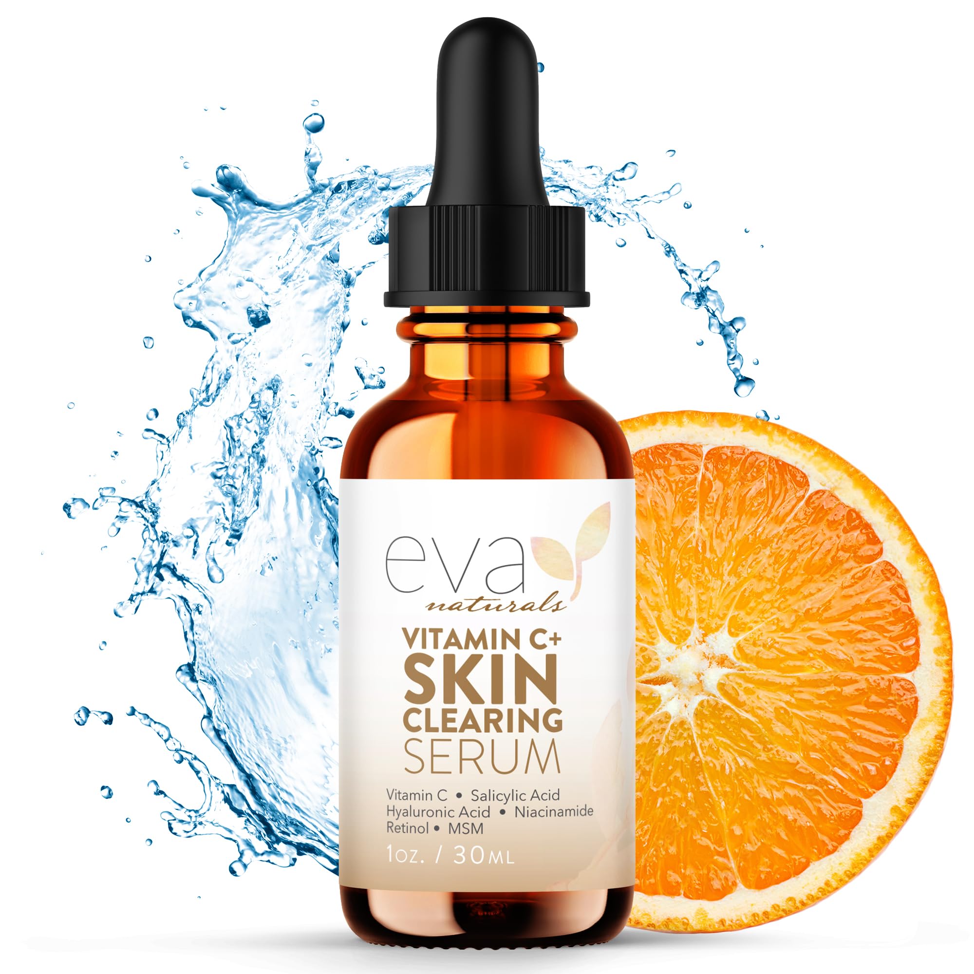 Sérum Eva Naturals Vitamina C con Retinol: botella lista para uso diario.