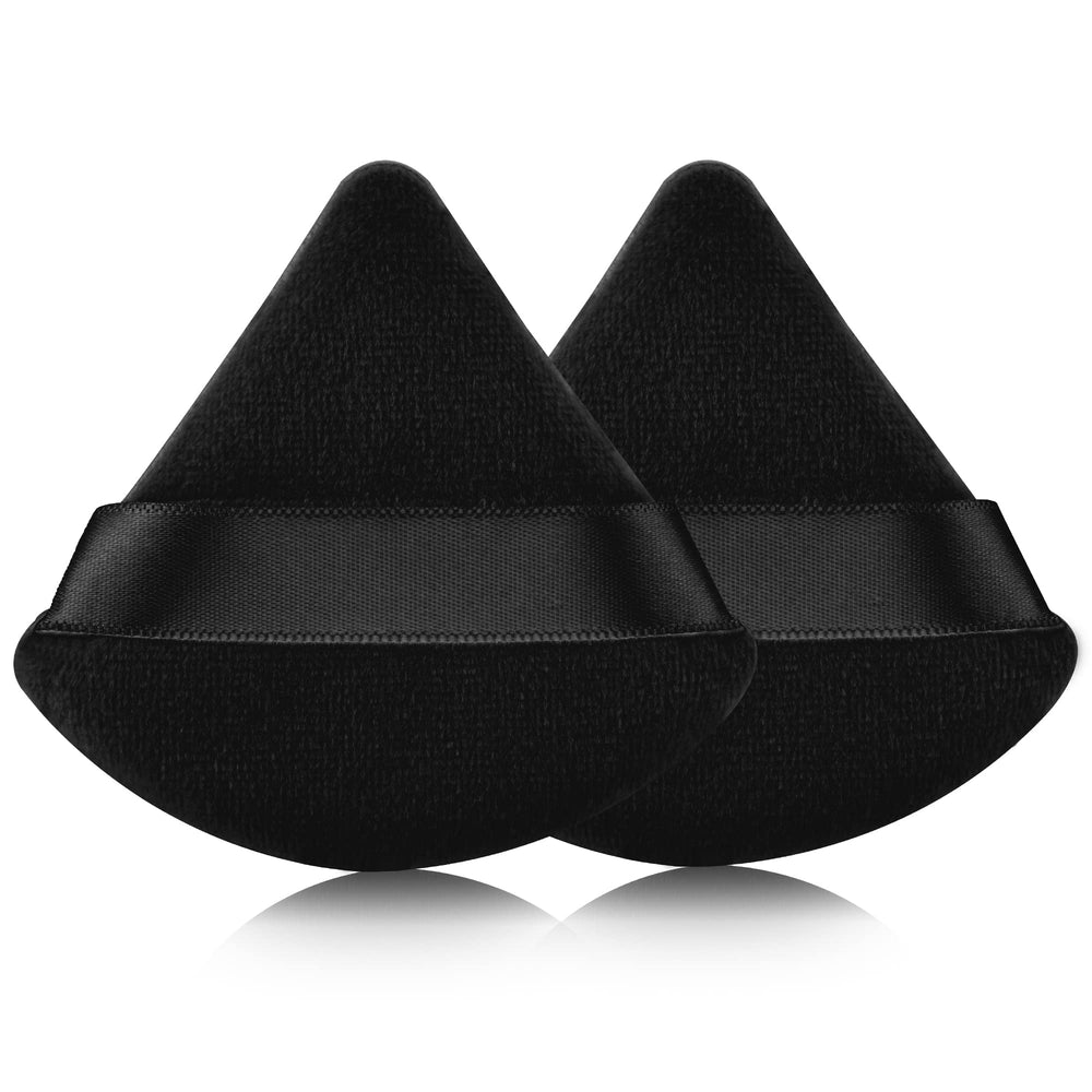 Esponja triangular EVAOUXIU para polvo facial, acabado suave y uniforme.