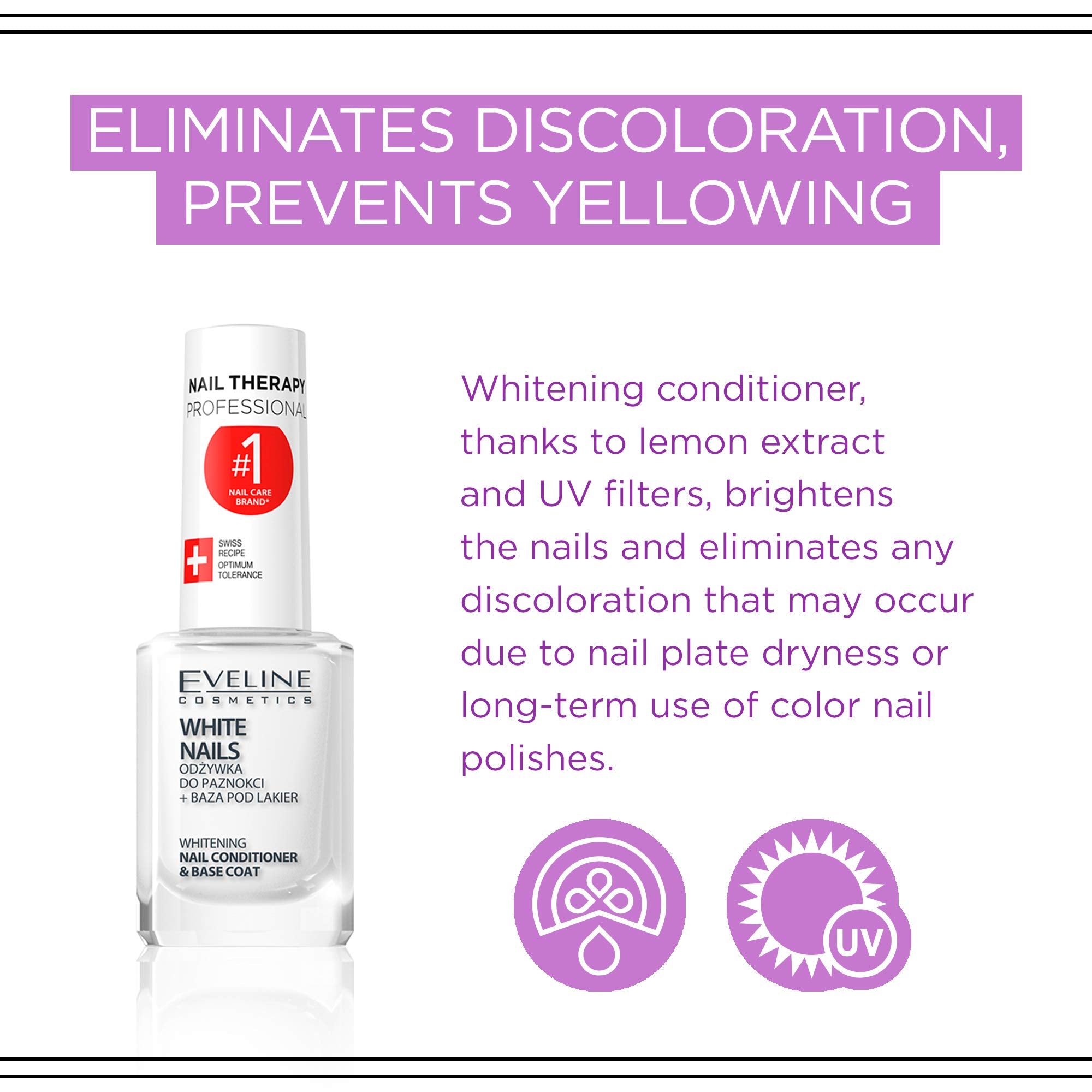 Eveline Cosmetics capa base protectora para uñas, protege y facilita la remoción.