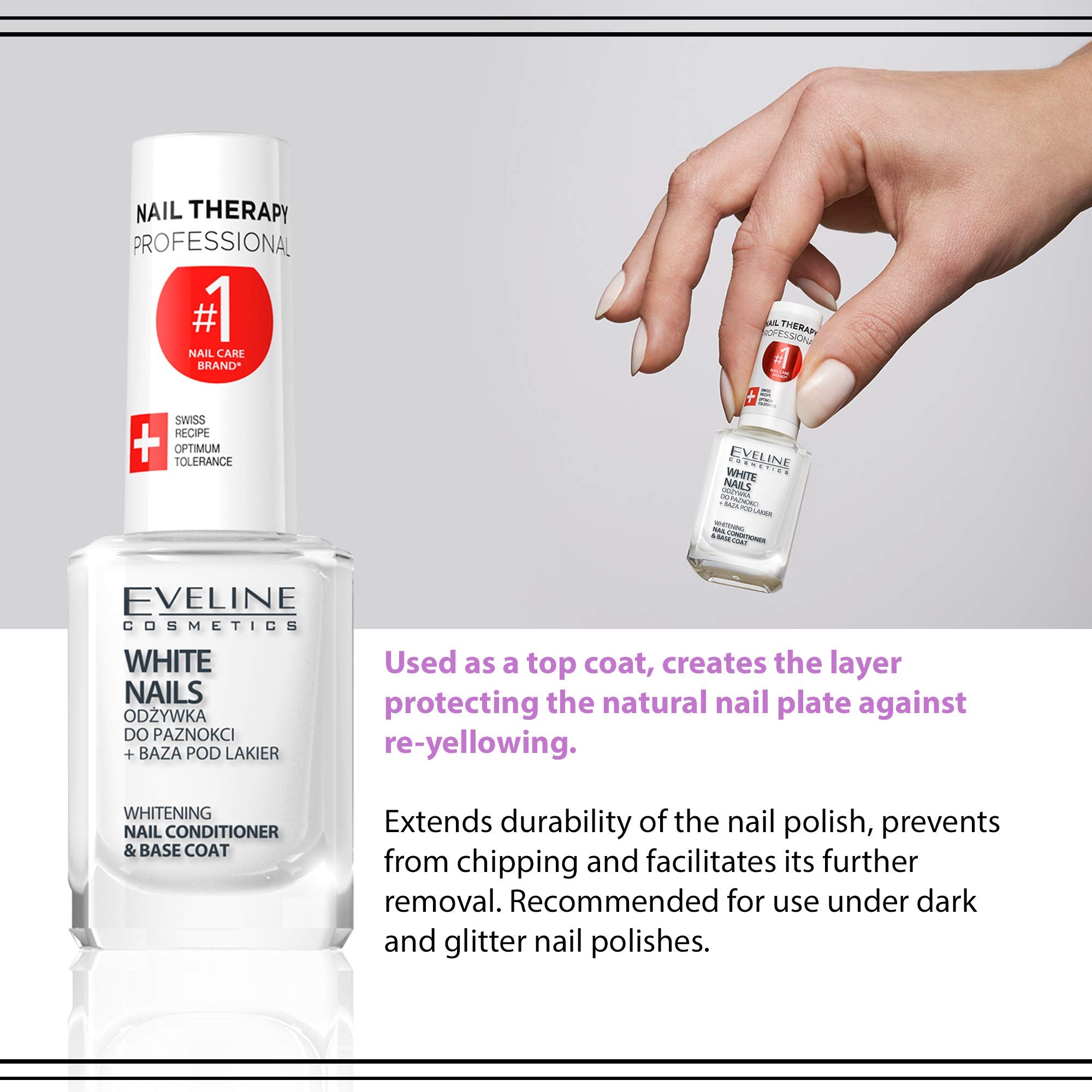 Eveline Cosmetics mejora la adherencia del esmalte para colores duraderos.