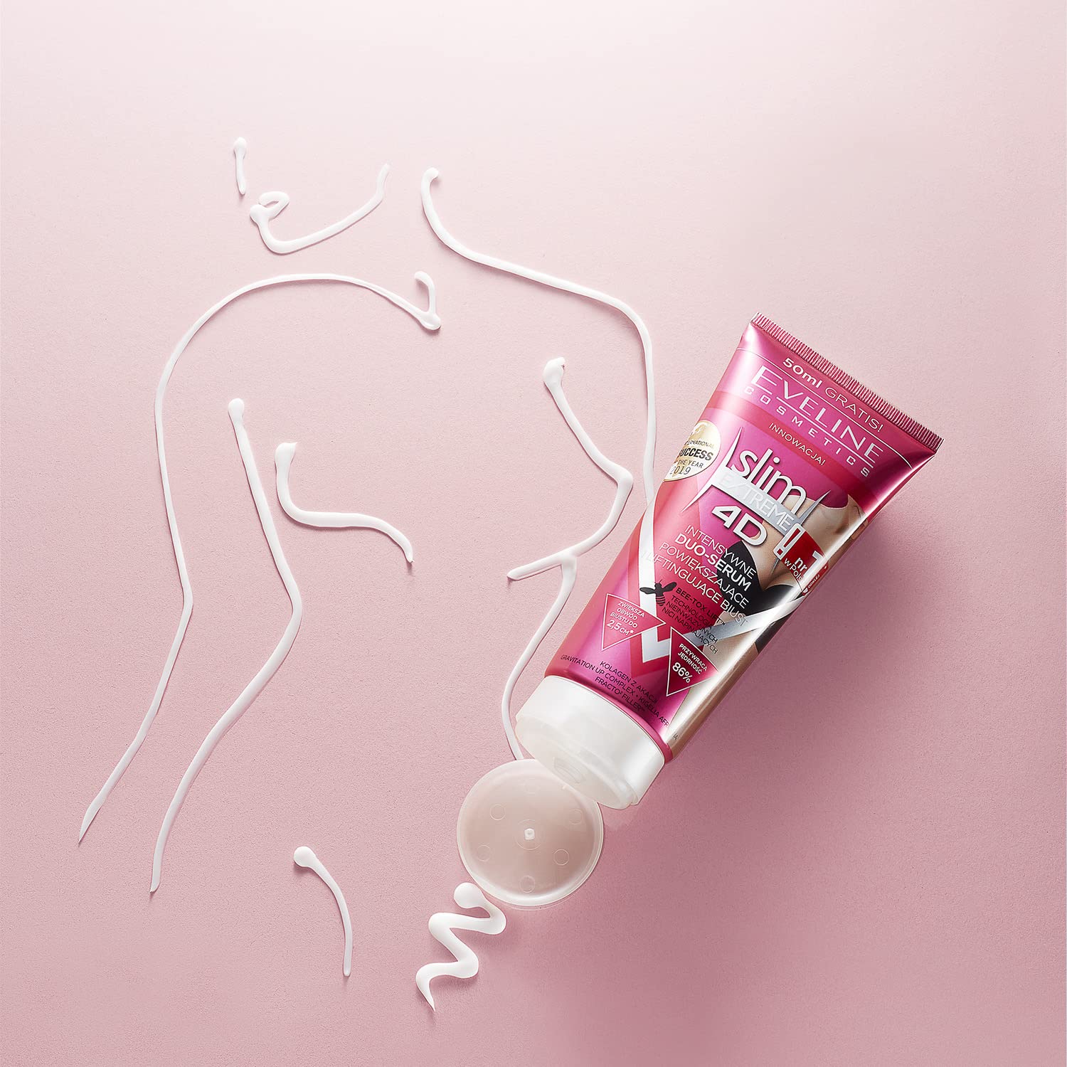 EVELINE COSMETICS Slim Extreme crema-textura, Volufiline para aumento de volumen suave.