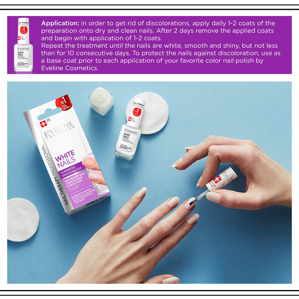 Eveline Cosmetics aporta tono lechoso delicado para uñas más ordenadas.
