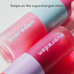 Glitter heart keychain included with Evereden lip gloss.
