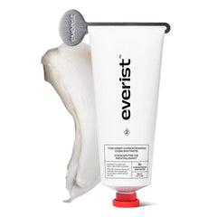 Everist concentrado acondicionador profundo en botella vertiendo ofrece hidratación suave al cabello