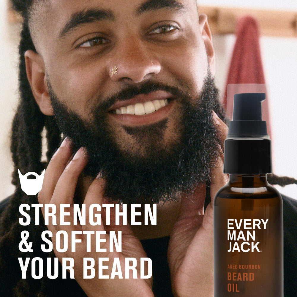 Every Man Jack Aceite para barba Nutrición con argán y karité.