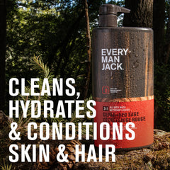 Every Man Jack cedro-salvia, bomba 3 en 1, simplifica tu rutina de ducha.
