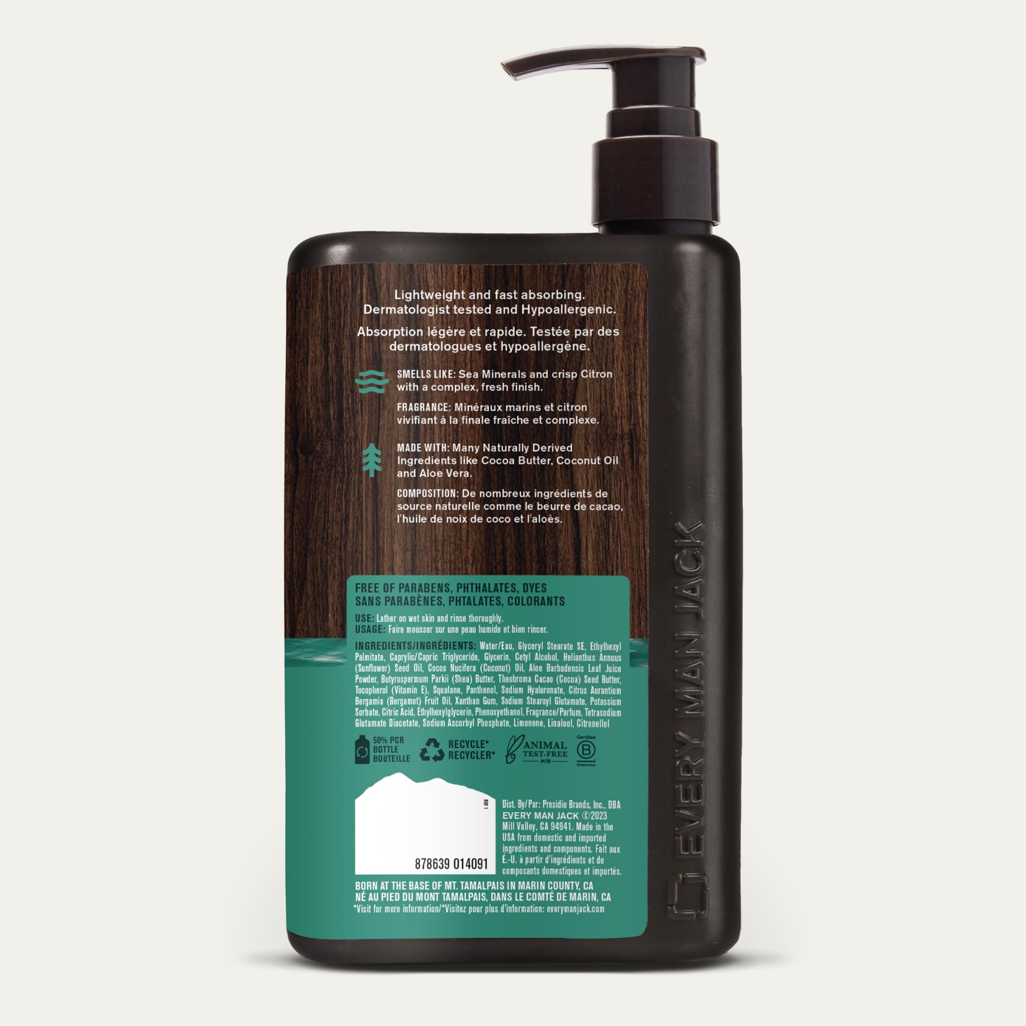 Daily-use moisturizer suited for post-workout skin or after-shower care.