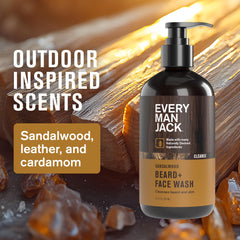 Every Man Jack ingredientes aloe coco, lavado para barba y rostro.