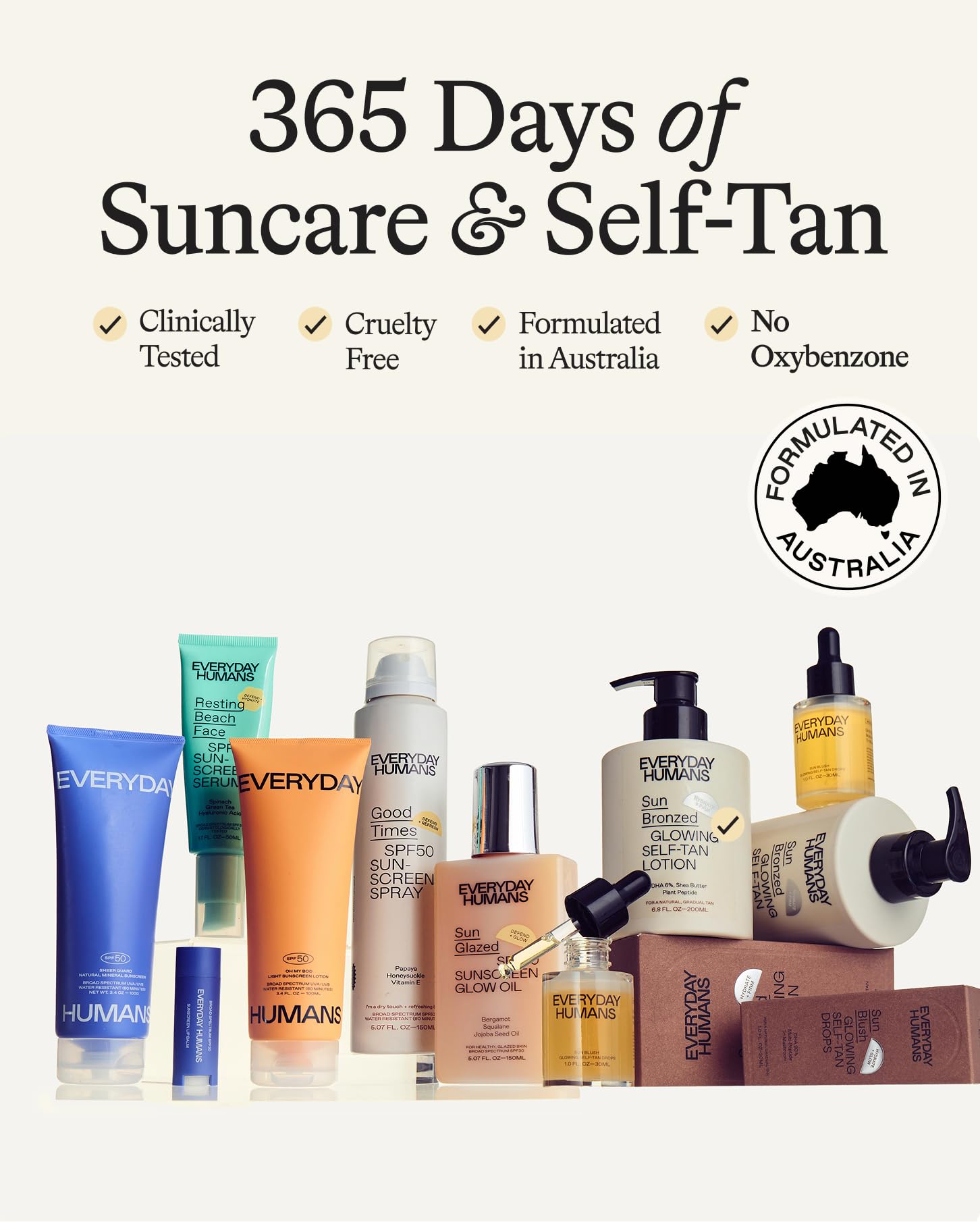 Tamaño de viaje Oh My Bod SPF50, práctico para equipaje.