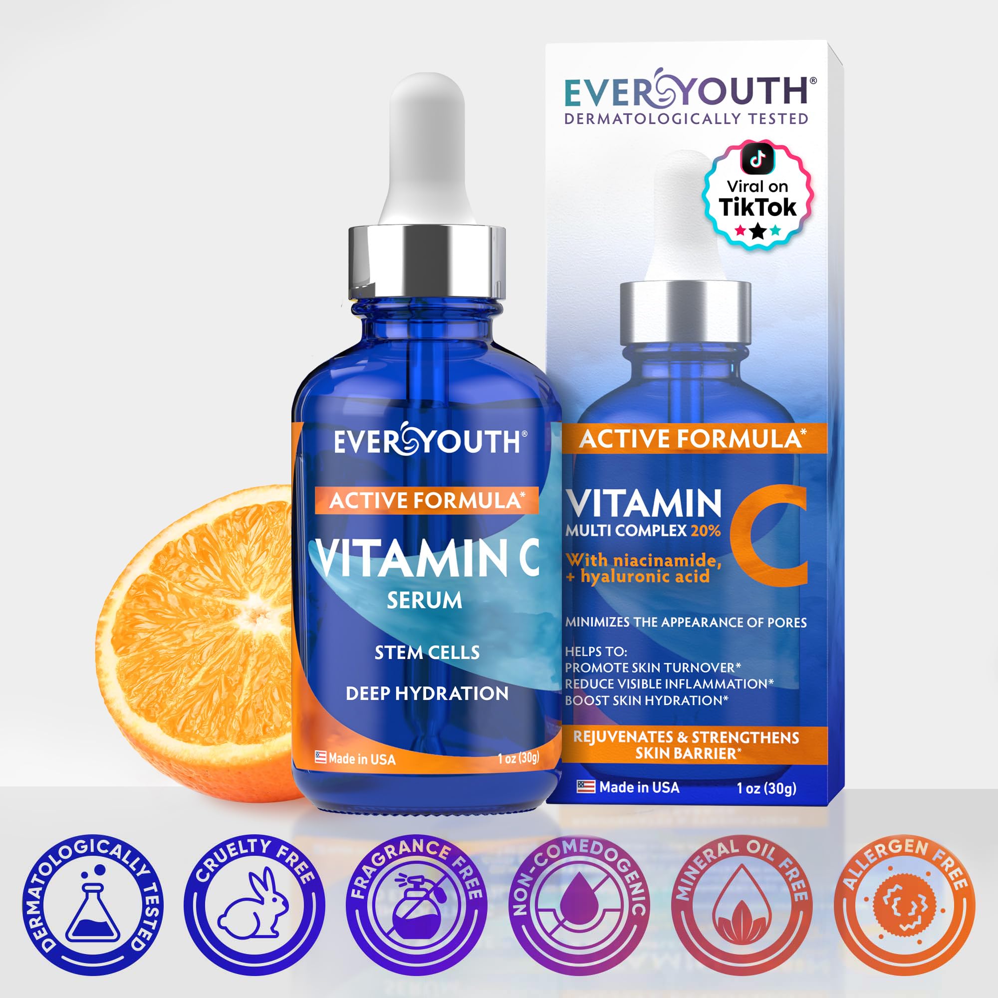 EVERYOUTH Sérum Glicólico refina poros y mejora la claridad de la piel.