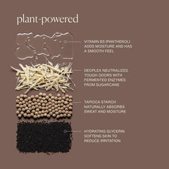 Absorción vegetal con enzimas y tapioca para frescura duradera.