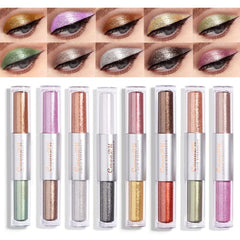 evpct 16 colors liquid glitter eyeshadow palette swatches show vibrant shimmer