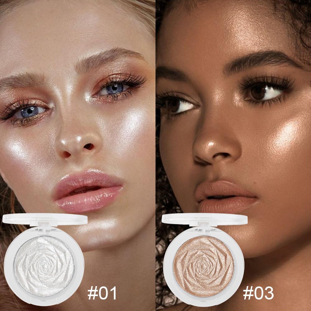 evpct aplicación pomulos brillo con efecto tridimensional para un look luminoso.