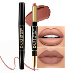 Delineador labial tono piel marrón mate de evpct para definición duradera.