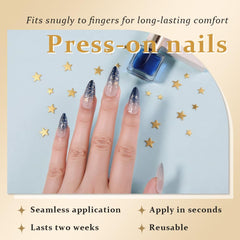 evpct Kit 24 uñas en tamaños variados para ajuste perfecto.