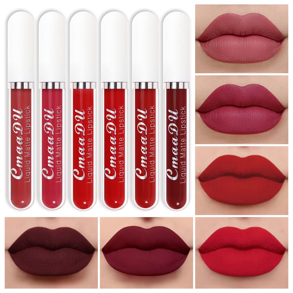 evpct labiales líquidos mate, conjunto de 6 tonos para looks versátiles y duraderos