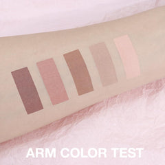 Evpct paleta sombras mate 5 colores, aplicación en ojos para difuminar.