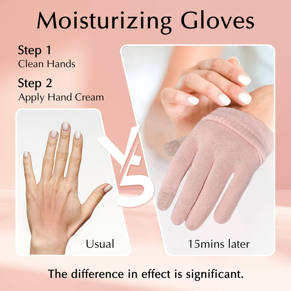 Evridwear guantes de algodón para hidratación nocturna y suavidad.