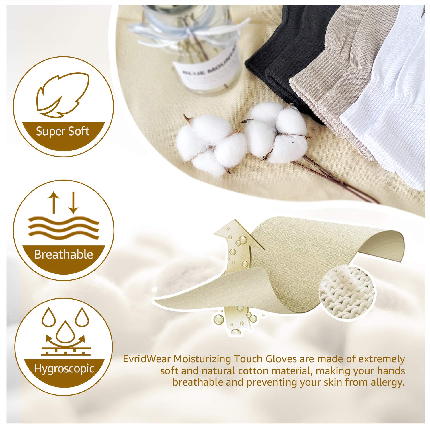 Protección suave de Evridwear para piel sensible durante la noche