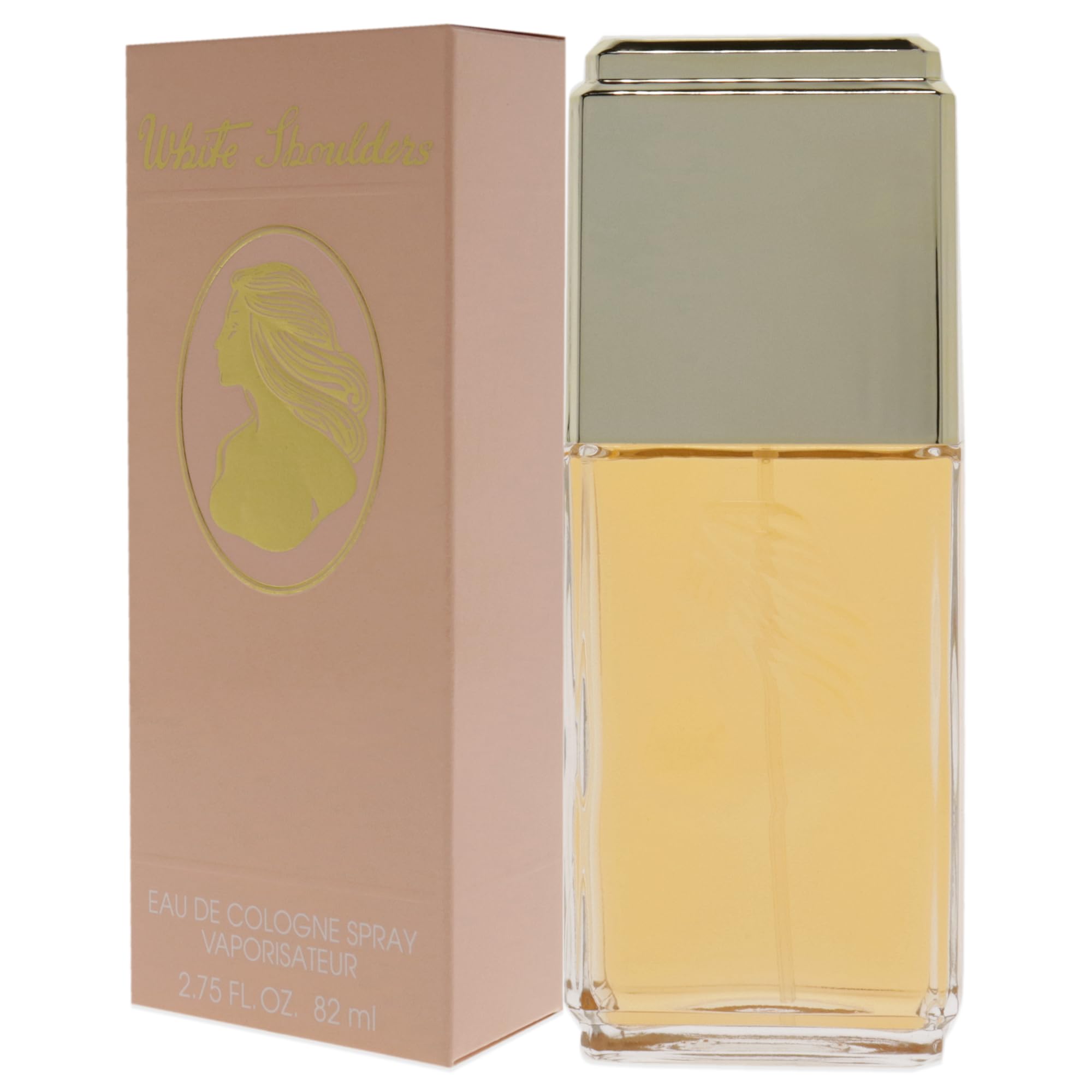 Evyan White Shoulders: caja de presentación, ideal para regalo elegante.