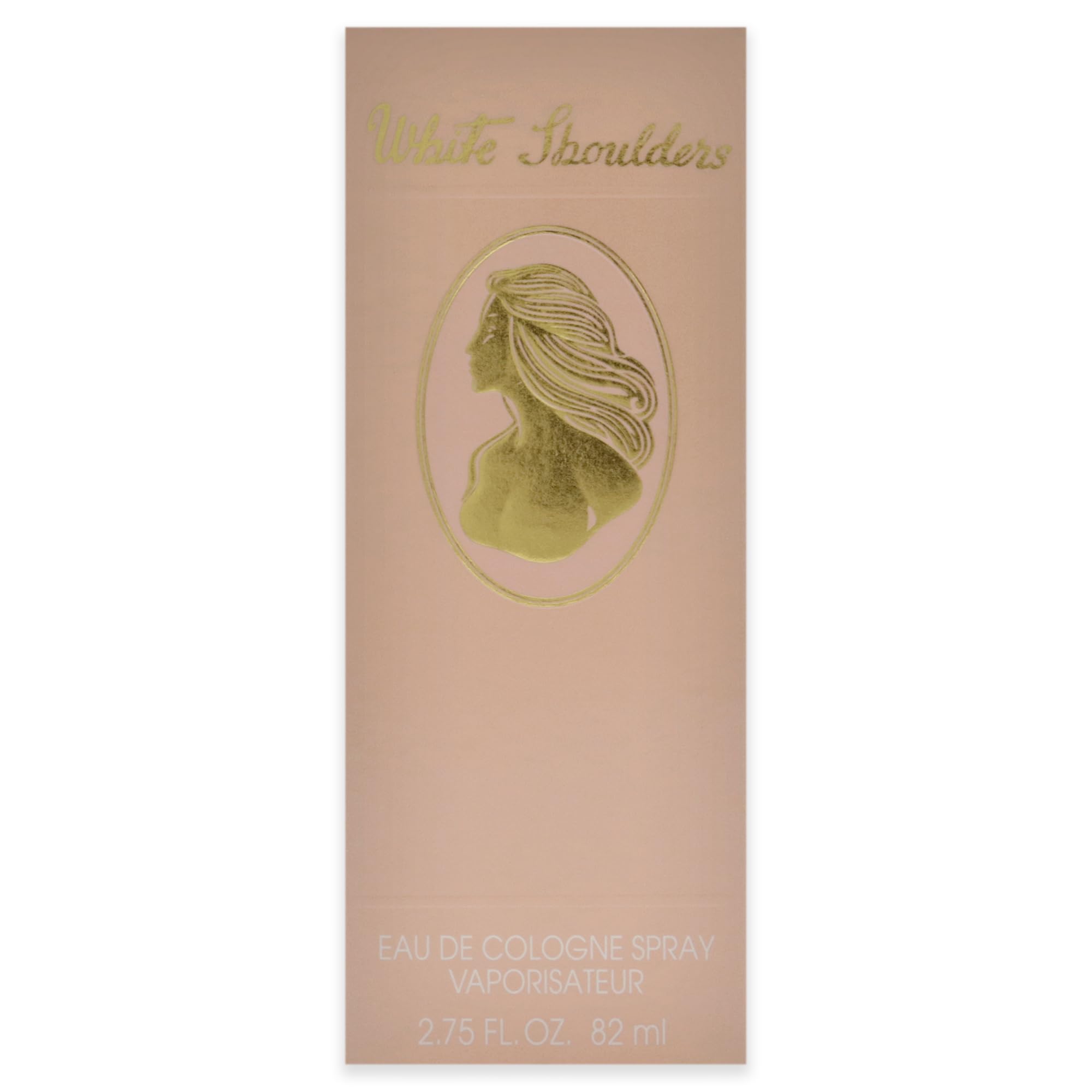Evyan White Shoulders: detalle del frasco que transmite elegancia y cuidado.