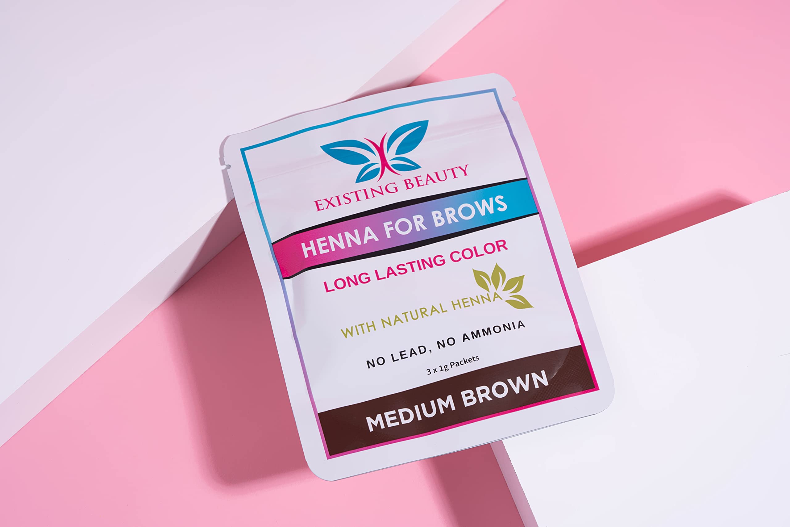 Aplicación fácil de henna cejas con kit Existing Beauty
