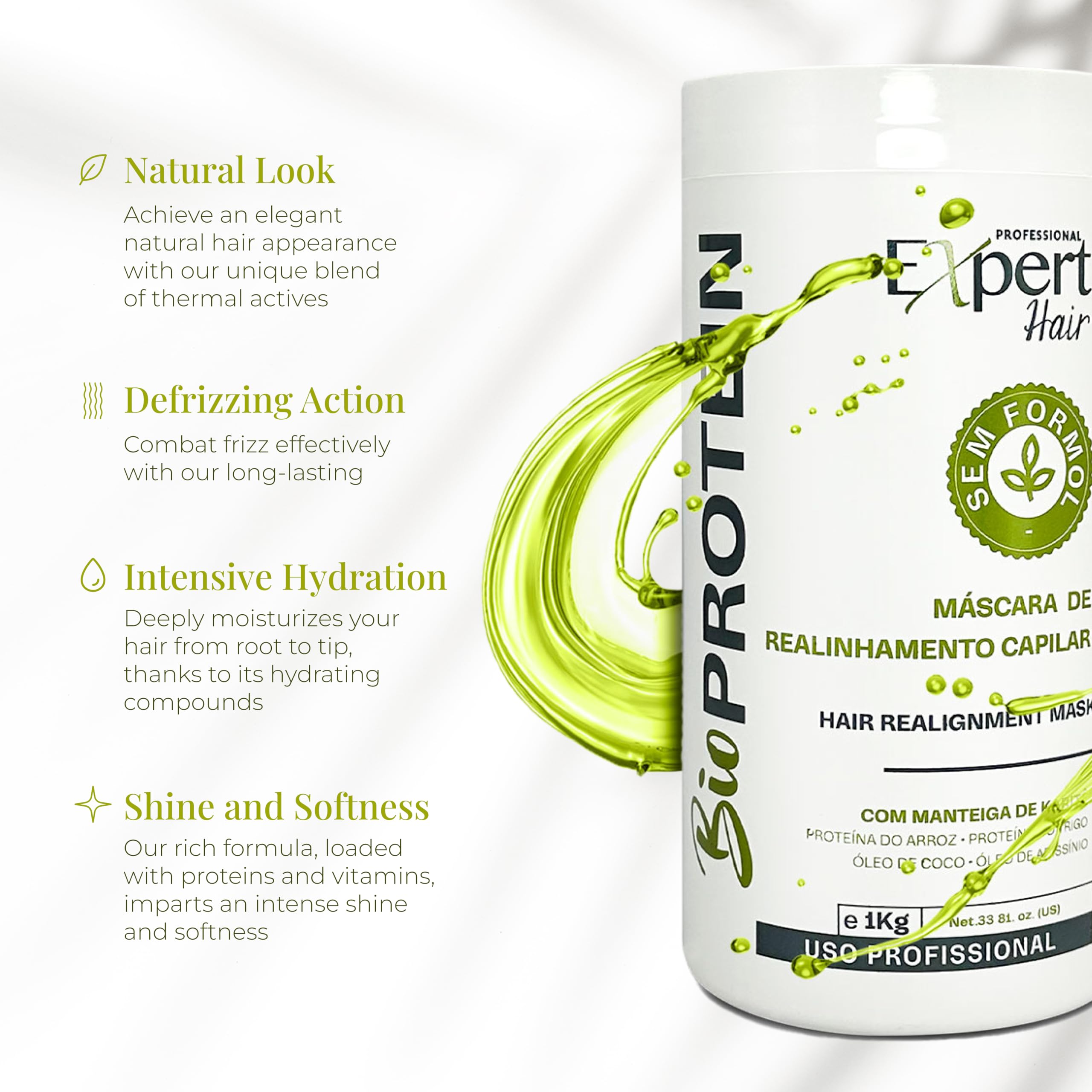 Expert Hair Bio Protein Botox: textura suave y manejable tras el tratamiento.