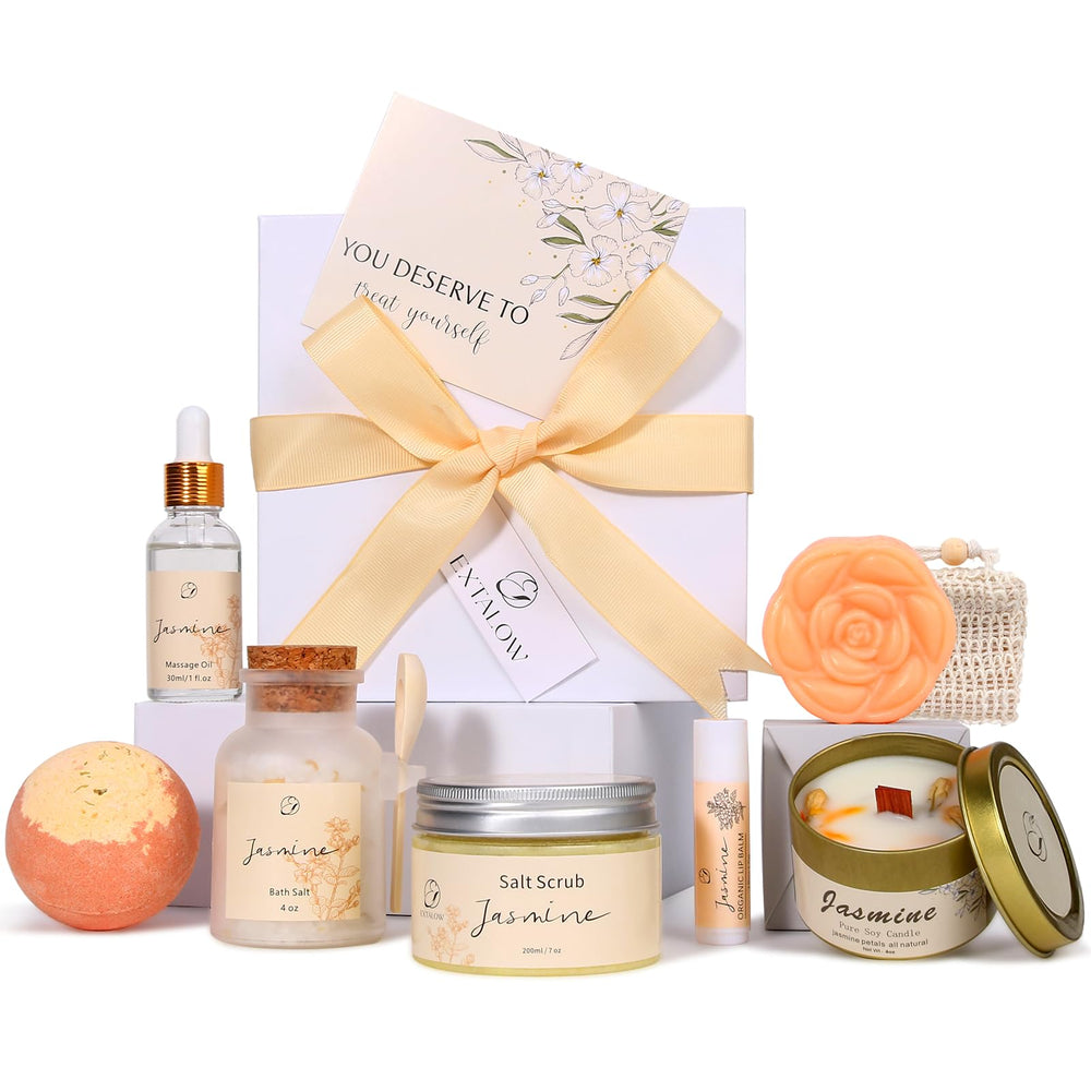 EXTALOW exfoliante corporal jazmin para spa en casa, suaviza la piel y perfuma suavemente.