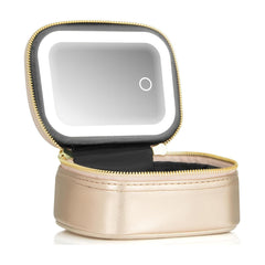 Extrei Gent: neceser mini con espejo LED, ideal para retoques en viaje.
