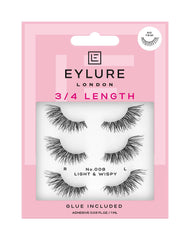 Pestañas Eylure Fluttery Light 008 con volumen suave para borde exterior definido.